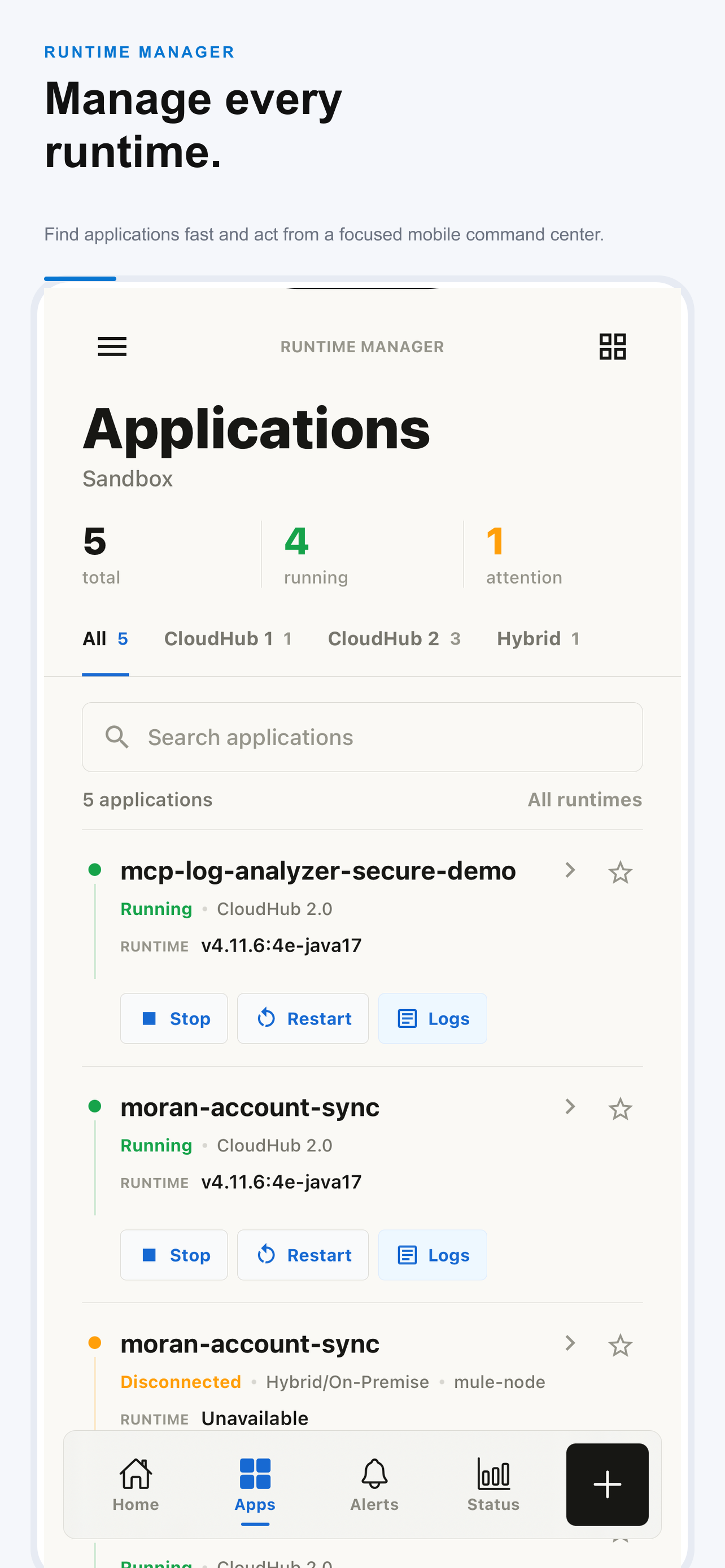 Runtime Manager simulator screenshot