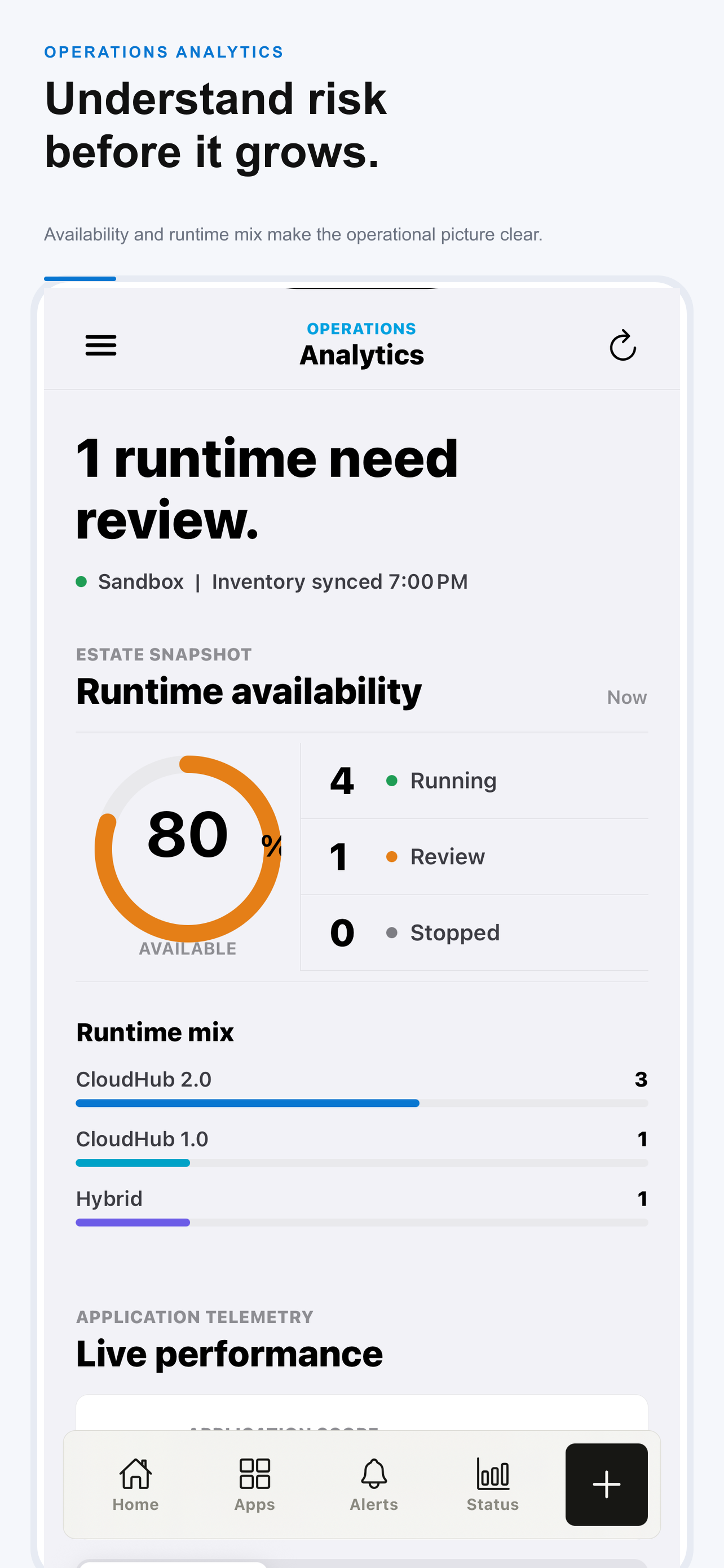 Operations Analytics simulator screenshot