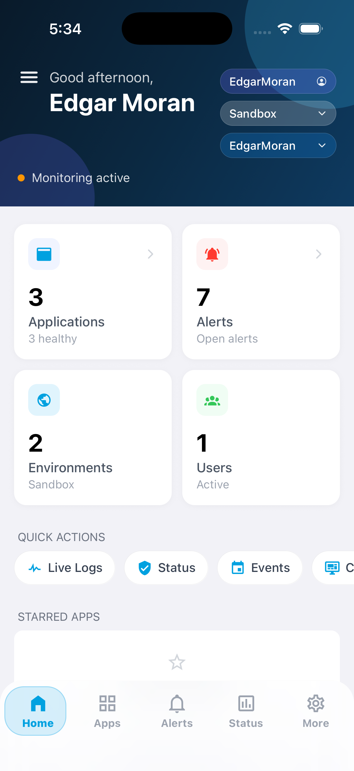 System Health screenshot